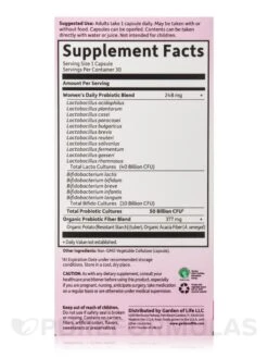 Dr. Formulated Probiotics Once Daily Women's - 30 Vegetarian Capsules -Garden Of Life Shop images 127