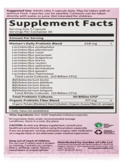 Dr. Formulated Probiotics Once Daily Women's - 30 Vegetarian Capsules -Garden Of Life Shop images 132
