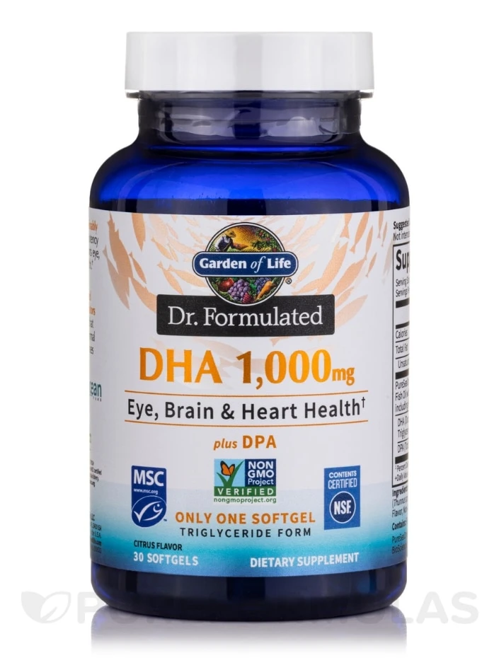 Dr. Formulated DHA 1,000 Mg, Citrus Flavor - 30 Softgels 2 Dr. Formulated DHA 1,000 Mg, Citrus Flavor - 30 Softgels - Image 2