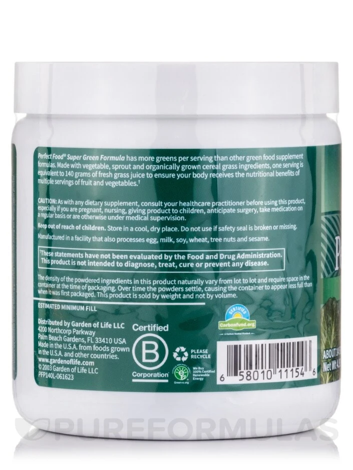 Perfect Food® - Super Green Formula - 4.94 Oz (140 Grams) 3 Perfect Food® - Super Green Formula - 4.94 Oz (140 Grams) - Image 3