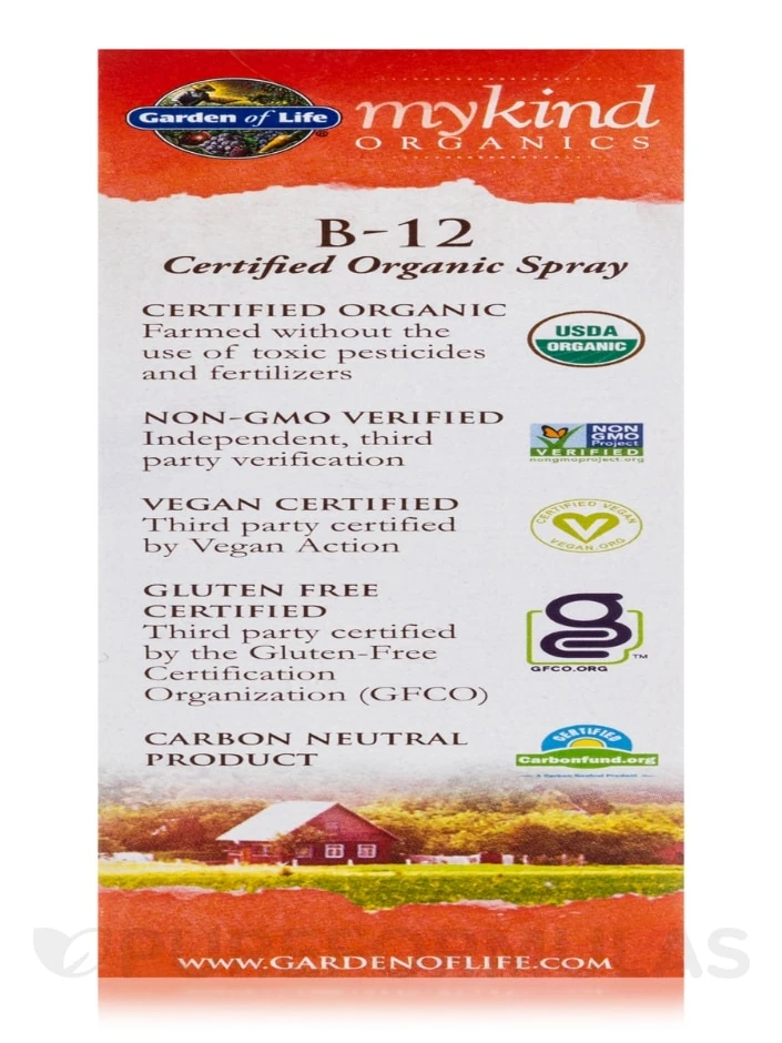 Mykind Organics B12 Spray Liquid, Raspberry Flavor - 2 Fl. Oz (58 Ml) 9 Mykind Organics B12 Spray Liquid, Raspberry Flavor - 2 Fl. Oz (58 Ml) - Image 9