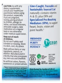 Dr. Formulated Alaskan Cod Liver Oil, Lemon Flavor - 6.76 Fl. Oz (200 Ml) -Garden Of Life Shop images 190