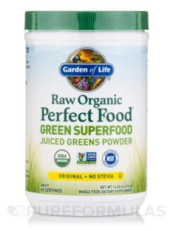 Raw Organic Perfect Food® Green Superfood Juiced Greens Powder, Pineapple Flavor - 14.6 Oz (414 Grams)