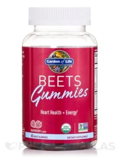 Organic Beet Gummies, Raspberry Flavor - 60 Gummies