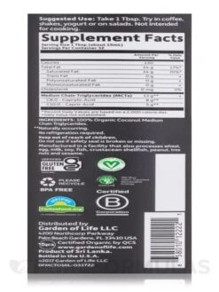 Dr. Formulated Brain Health 100% Organic Coconut MCT Oil, Unflavored - 16 Fl. Oz (473 Ml) 8 Dr. Formulated Brain Health 100% Organic Coconut MCT Oil, Unflavored - 16 Fl. Oz (473 Ml) -Garden Of Life Shop images 234