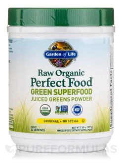 Raw Organic Perfect Food® Green Superfood Juiced Greens Powder, Original Flavor - 7.30 Oz (207 Grams)