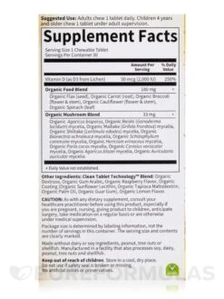 Mykind Organics Organic Chewable Vegan D3 2000 IU, Raspberry-Lemon - 30 Vegan Chewable Tablets -Garden Of Life Shop images 246