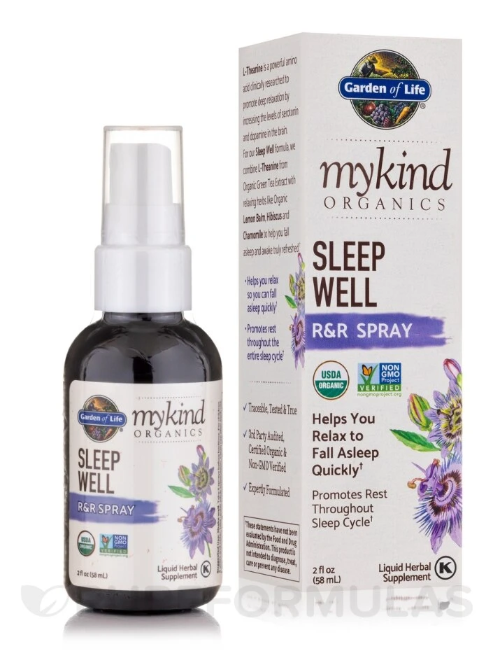 Mykind Organics Sleep Well Rest & Refresh Spray - 2 Fl. Oz (58 Ml) 2 Mykind Organics Sleep Well Rest & Refresh Spray - 2 Fl. Oz (58 Ml) - Image 2