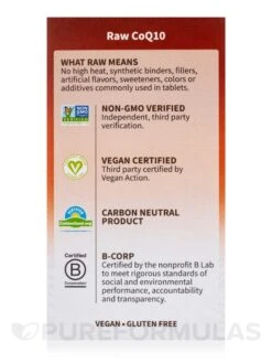Raw CoQ10 200 Mg - 60 Vegan Capsules -Garden Of Life Shop images 307