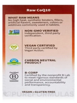 Raw CoQ10 200 Mg - 60 Vegan Capsules -Garden Of Life Shop images 310