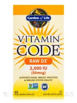 Vitamin Code® - Raw D3™ 2000 IU - 60 Vegetarian Capsules -Garden Of Life Shop images 316