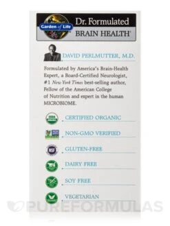 Dr. Formulated Brain Health Memory & Focus For Adults 40+ - 60 Vegetarian Tablets -Garden Of Life Shop images 350