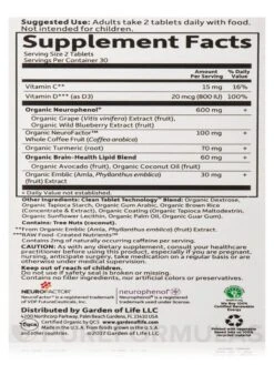 Dr. Formulated Brain Health Memory & Focus For Adults 40+ - 60 Vegetarian Tablets -Garden Of Life Shop images 354