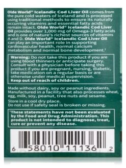 Olde World® Icelandic Cod Liver Oil, Lemon Mint Flavor - 8 Fl. Oz (236 Ml) -Garden Of Life Shop images 361