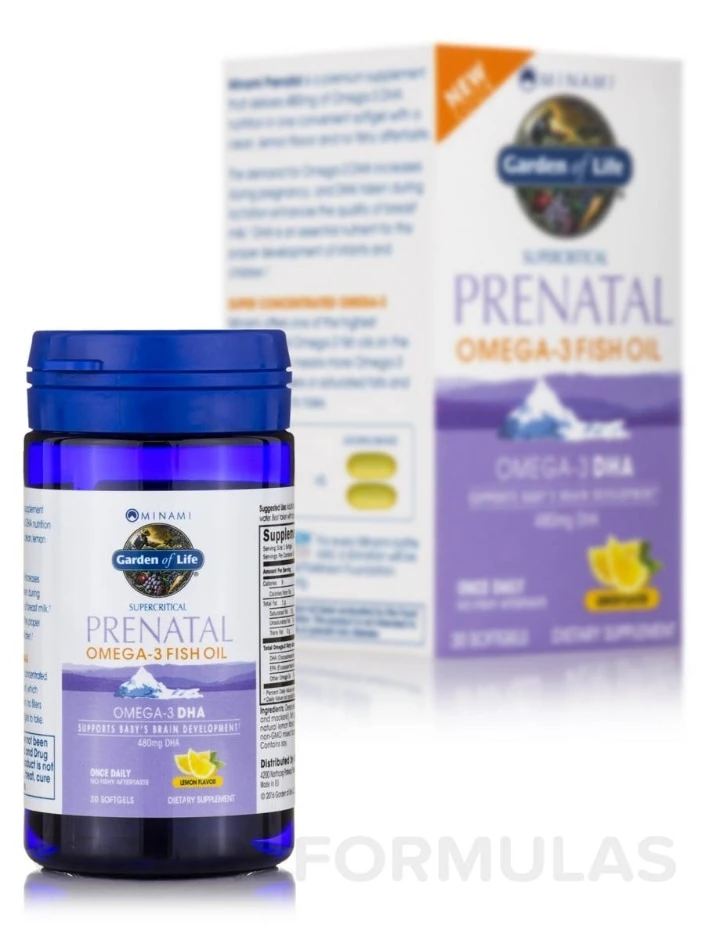 Minami Supercritical Prenatal Omega-3 Fish Oil, Lemon Flavor - 30 Softgels 1 Minami Supercritical Prenatal Omega-3 Fish Oil, Lemon Flavor - 30 Softgels
