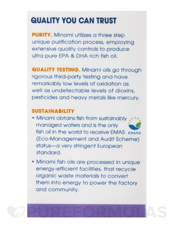 Minami Supercritical Prenatal Omega-3 Fish Oil, Lemon Flavor - 30 Softgels 4 Minami Supercritical Prenatal Omega-3 Fish Oil, Lemon Flavor - 30 Softgels - Image 4