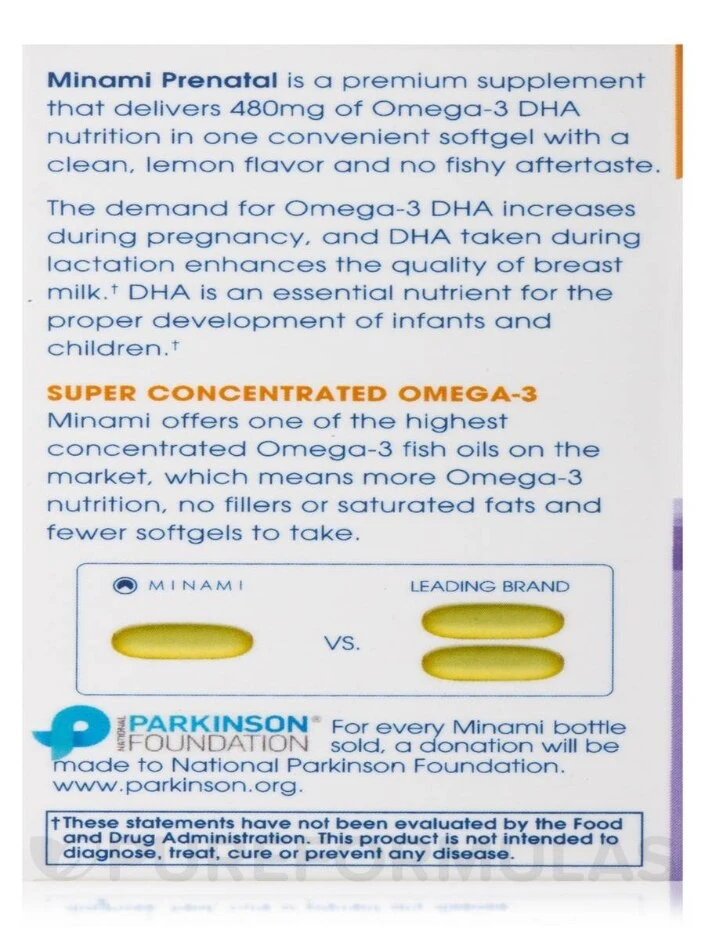 Minami Supercritical Prenatal Omega-3 Fish Oil, Lemon Flavor - 30 Softgels 9 Minami Supercritical Prenatal Omega-3 Fish Oil, Lemon Flavor - 30 Softgels - Image 9