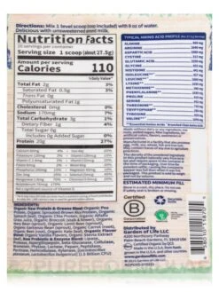 Raw Protein And Greens Vanilla - 19.40 Oz (550 Grams) 8 Raw Protein And Greens Vanilla - 19.40 Oz (550 Grams) -Garden Of Life Shop images 397