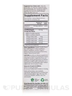 Mykind Organics Vegan D3 Spray, Vanilla Flavor - 2 Fl. Oz (58 Ml) -Garden Of Life Shop images 414