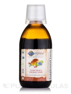 Mykind Organics Plant Iron & Organic Herbs, Organic Cranberry-Lime Liquid - 8 Oz (240 Ml) -Garden Of Life Shop images 423