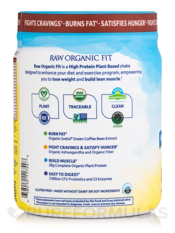Raw Organic Fit High Protein Powder, Coffee - 16 Oz (454 Grams) 5 Raw Organic Fit High Protein Powder, Coffee - 16 Oz (454 Grams) - Image 5