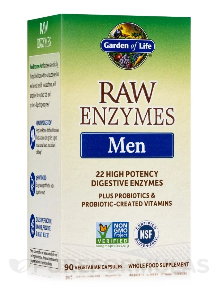 Raw Enzymes™ Men - 90 Vegetarian Capsules 1 Raw Enzymes™ Men - 90 Vegetarian Capsules