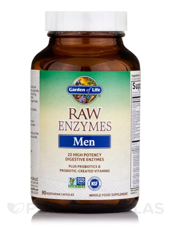 Raw Enzymes™ Men - 90 Vegetarian Capsules 3 Raw Enzymes™ Men - 90 Vegetarian Capsules - Image 3