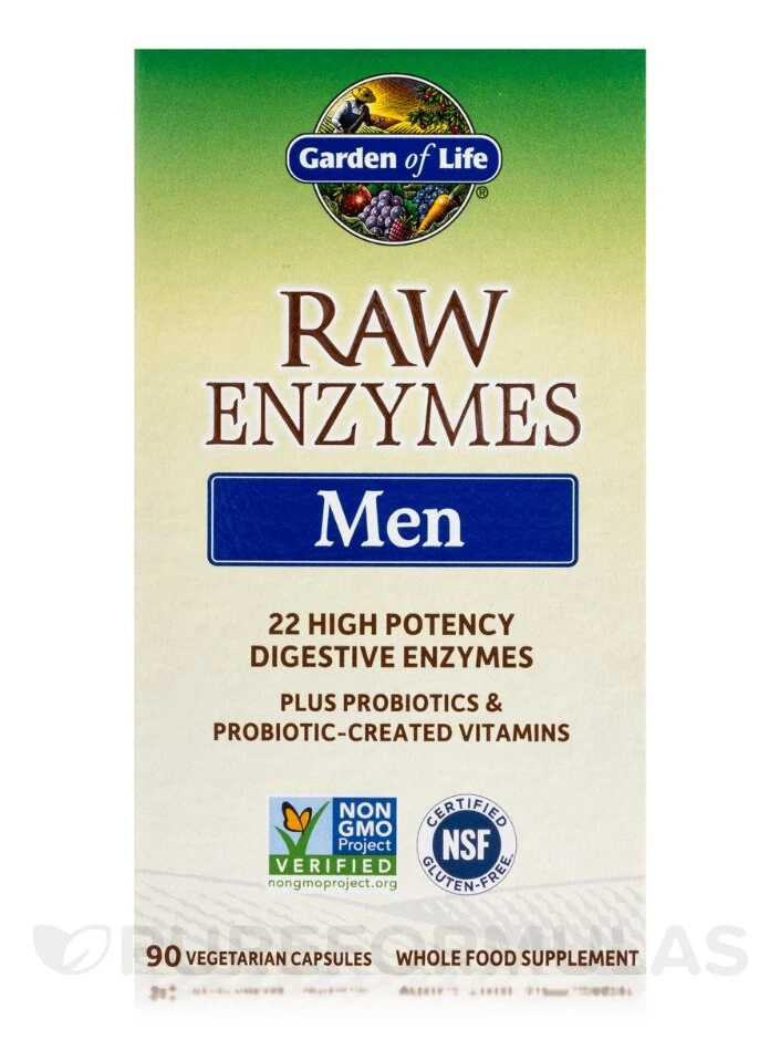 Raw Enzymes™ Men - 90 Vegetarian Capsules 4 Raw Enzymes™ Men - 90 Vegetarian Capsules - Image 4