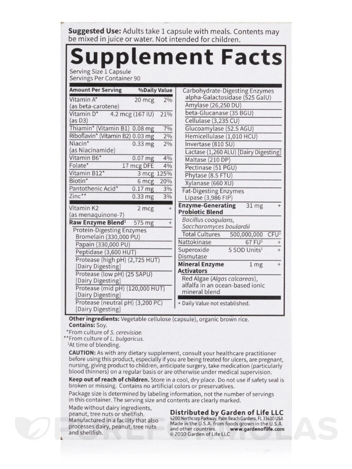 Raw Enzymes™ Men - 90 Vegetarian Capsules 5 Raw Enzymes™ Men - 90 Vegetarian Capsules - Image 5