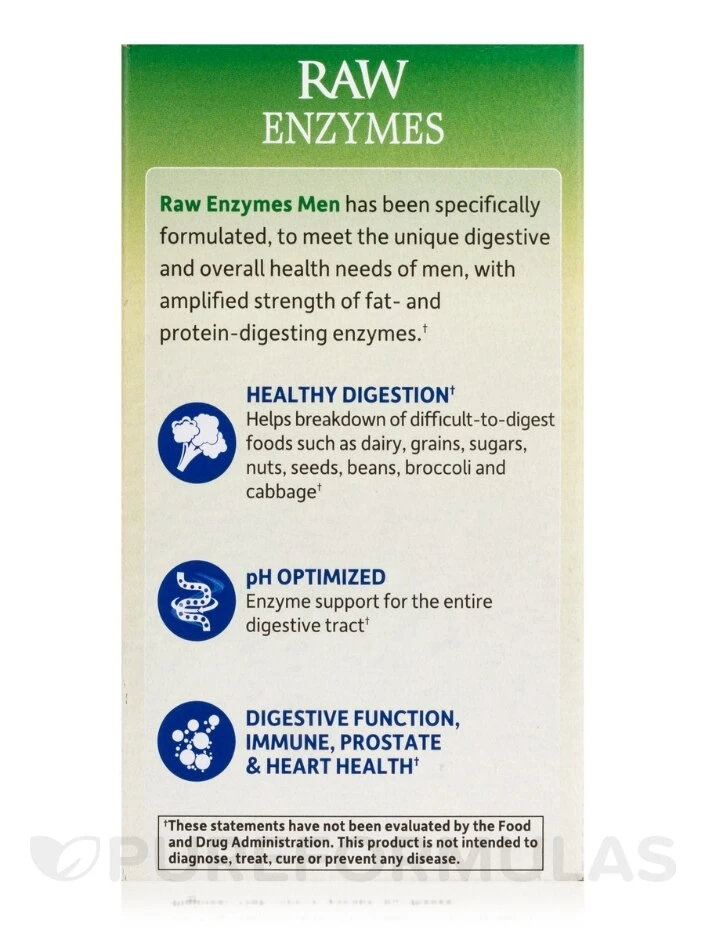 Raw Enzymes™ Men - 90 Vegetarian Capsules 7 Raw Enzymes™ Men - 90 Vegetarian Capsules - Image 7