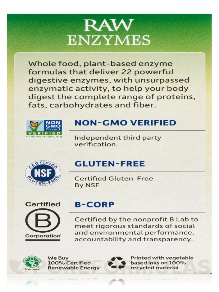 Raw Enzymes™ Men - 90 Vegetarian Capsules 9 Raw Enzymes™ Men - 90 Vegetarian Capsules - Image 9