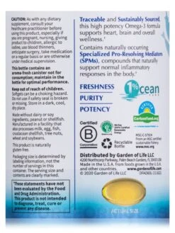 Dr. Formulated Advanced Omega, Citrus Flavor - 60 Softgels -Garden Of Life Shop images 455