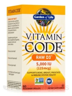 Vitamin Code® - Raw D3⢠5000 IU - 60 Vegetarian Capsules