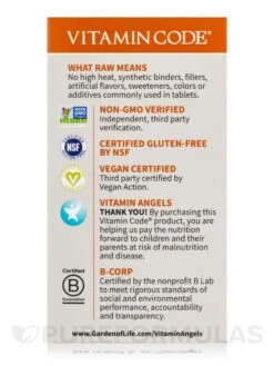 Vitamin Code® - Raw Iron - 30 Vegetarian Capsules 16 Vitamin Code® - Raw Iron - 30 Vegetarian Capsules -Garden Of Life Shop images 486