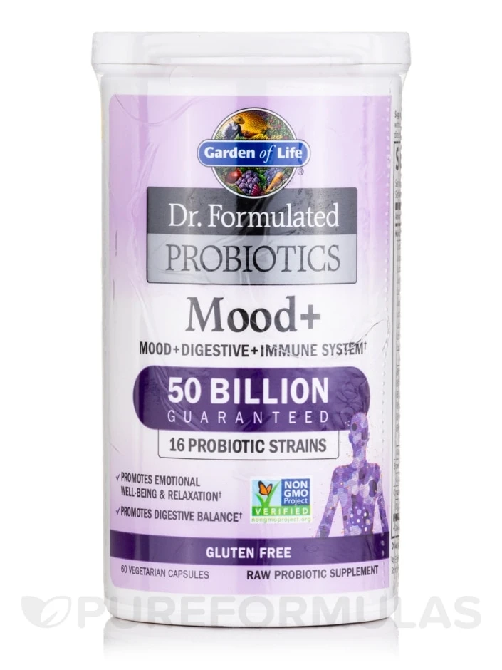 Dr. Formulated Probiotics Mood+ (Shelf Stable) - 60 Vegetarian Capsules 3 Dr. Formulated Probiotics Mood+ (Shelf Stable) - 60 Vegetarian Capsules - Image 3