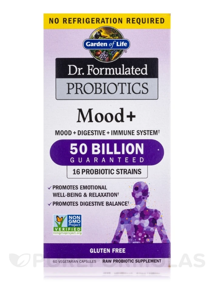 Dr. Formulated Probiotics Mood+ (Shelf Stable) - 60 Vegetarian Capsules 4 Dr. Formulated Probiotics Mood+ (Shelf Stable) - 60 Vegetarian Capsules - Image 4