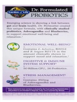 Dr. Formulated Probiotics Mood+ (Shelf Stable) - 60 Vegetarian Capsules 20 Dr. Formulated Probiotics Mood+ (Shelf Stable) - 60 Vegetarian Capsules -Garden Of Life Shop images 506