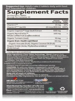 Dr. Formulated Brain Health Memory & Focus For Young Adults - 60 Vegetarian Tablets -Garden Of Life Shop images 521