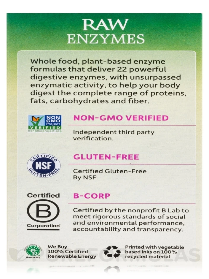 Raw Enzymes™ Women 50 & Wiser - 90 Vegetarian Capsules 9 Raw Enzymes™ Women 50 & Wiser - 90 Vegetarian Capsules - Image 9