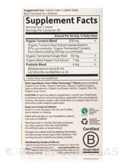 Mykind Organics Maximum Strength Turmeric Joints & Mobility - 30 Vegan Tablets -Garden Of Life Shop images 568