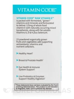 Vitamin Code® - Vitamin E - 60 Capsules 17 Vitamin Code® - Vitamin E - 60 Capsules -Garden Of Life Shop images 582