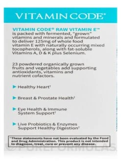 Vitamin Code® - Vitamin E - 60 Capsules 20 Vitamin Code® - Vitamin E - 60 Capsules -Garden Of Life Shop images 585