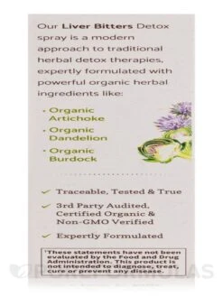 Mykind Organics Liver Bitters Detox Spray - 2 Fl. Oz (58 Ml) -Garden Of Life Shop images 596