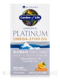 Minami Supercritical Platinum Omega-3 Fish Oil, Orange Flavor - 60 Softgels -Garden Of Life Shop images 612