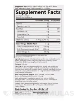 Minami Supercritical Platinum Omega-3 Fish Oil, Orange Flavor - 60 Softgels -Garden Of Life Shop images 613