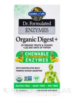 Dr. Formulated Enzymes Organic Digest+ - 90 Vegan Chewables 14 Dr. Formulated Enzymes Organic Digest+ - 90 Vegan Chewables -Garden Of Life Shop images 623