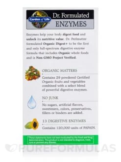 Dr. Formulated Enzymes Organic Digest+ - 90 Vegan Chewables 17 Dr. Formulated Enzymes Organic Digest+ - 90 Vegan Chewables -Garden Of Life Shop images 626