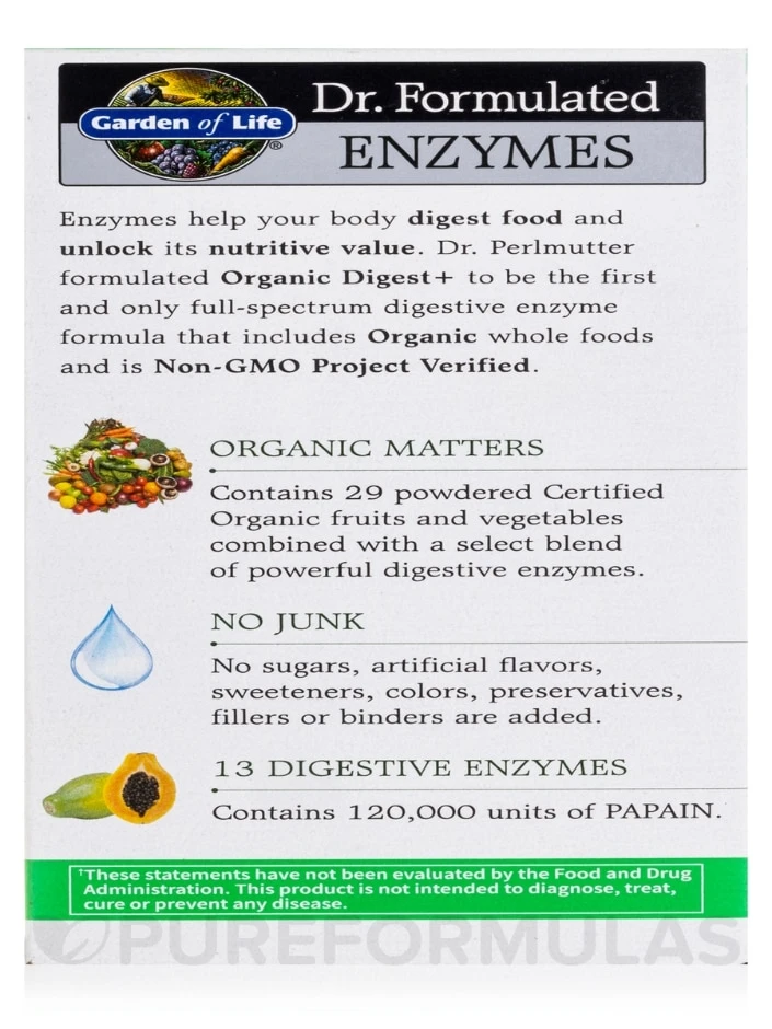 Dr. Formulated Enzymes Organic Digest+ - 90 Vegan Chewables 10 Dr. Formulated Enzymes Organic Digest+ - 90 Vegan Chewables - Image 10
