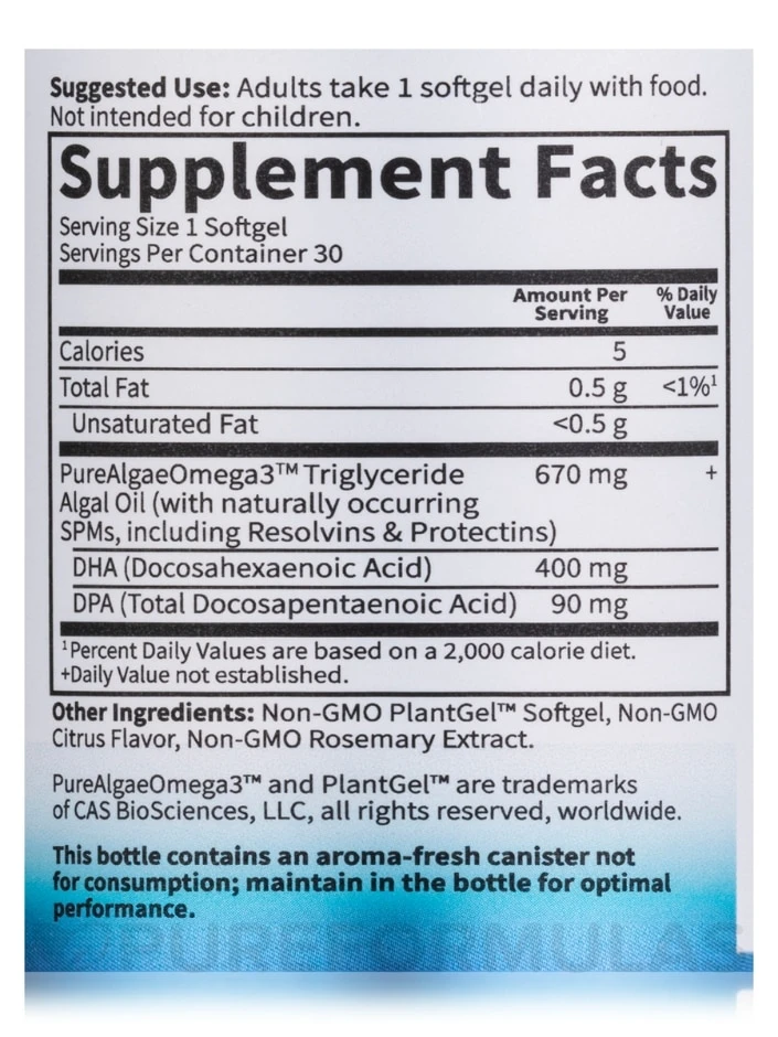 Dr. Formulated Prenatal DHA Vegan - 30 Softgels 5 Dr. Formulated Prenatal DHA Vegan - 30 Softgels - Image 5
