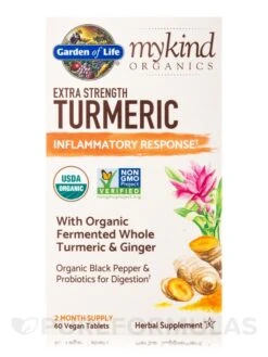 Mykind Organics Extra Strength Turmeric Inflammatory Response - 60 Vegan Tablets -Garden Of Life Shop images 639